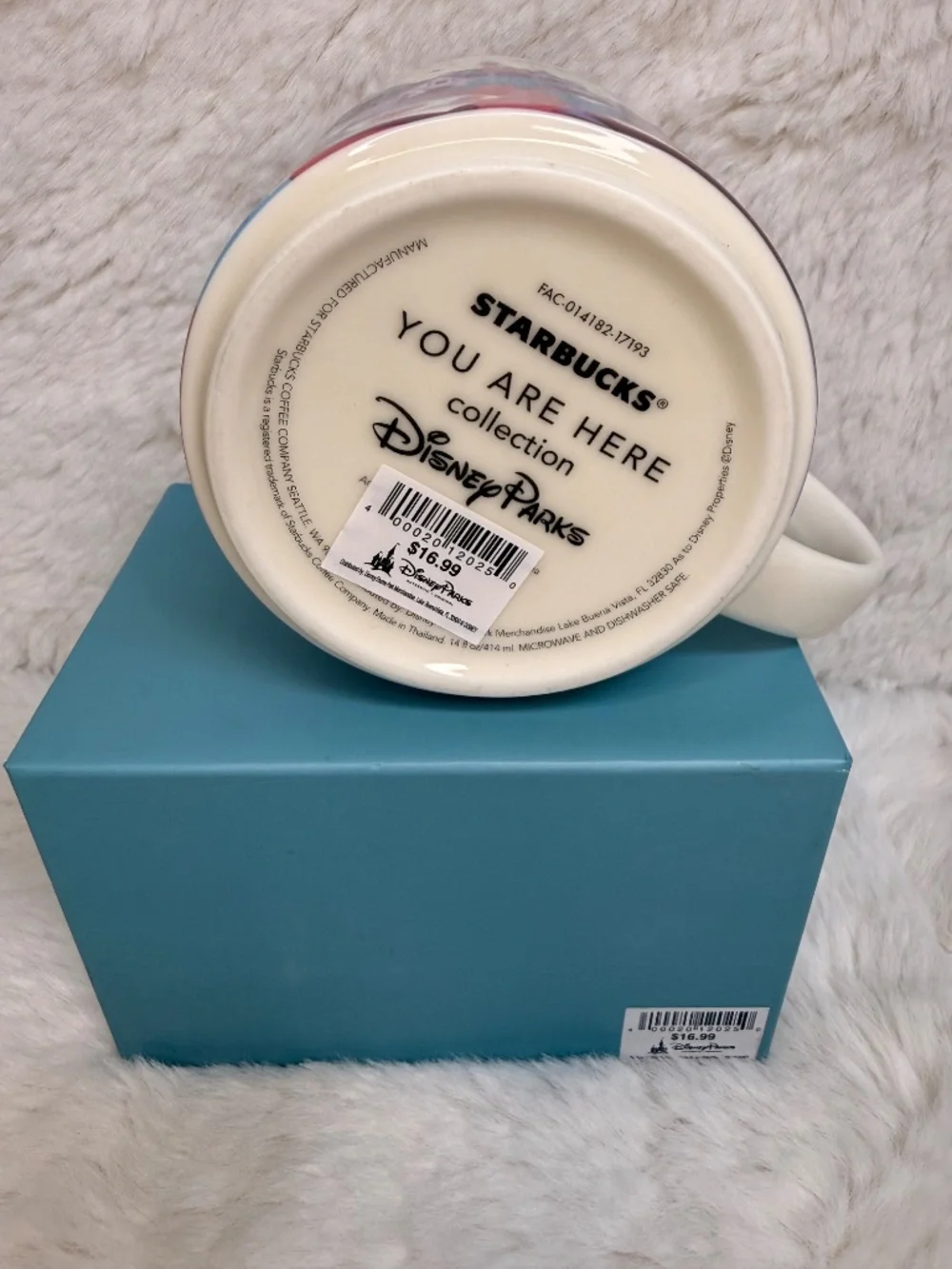 NIB Disney Parks Disneyland Fantasyland You Are Here V2 Starbucks 14oz Mug Rare